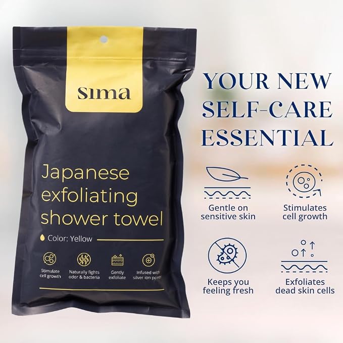 Sima Brand Exfoliating Washcloth Face & Body Scrub Towel - Image 2