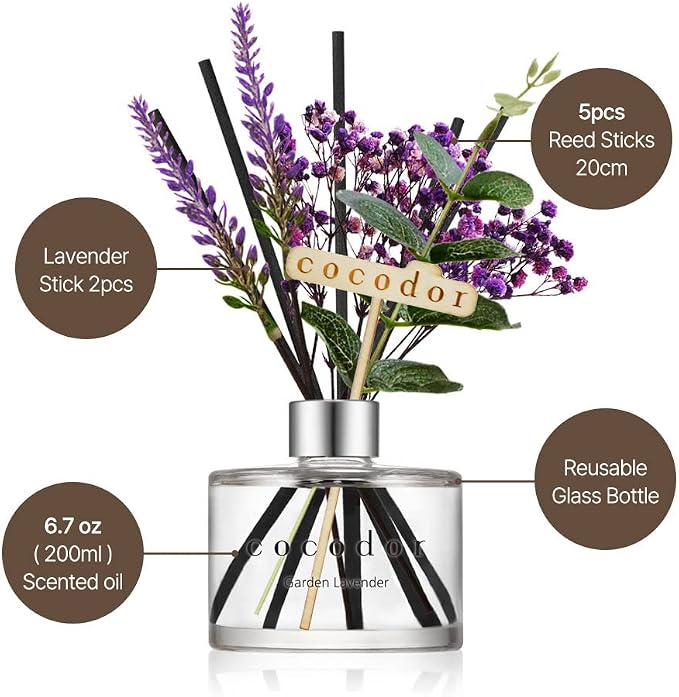 COCODOR Lavender Reed Diffuser/Refreshing Air/6.7oz/1Pack / Home Fragrance - Image 3