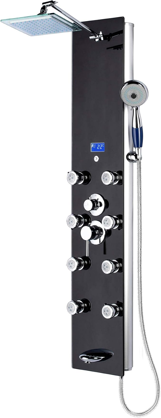 Blue Ocean 52" Aluminum SPA392B Shower Panel Tower System by TheHomeBudgetHousewareInc