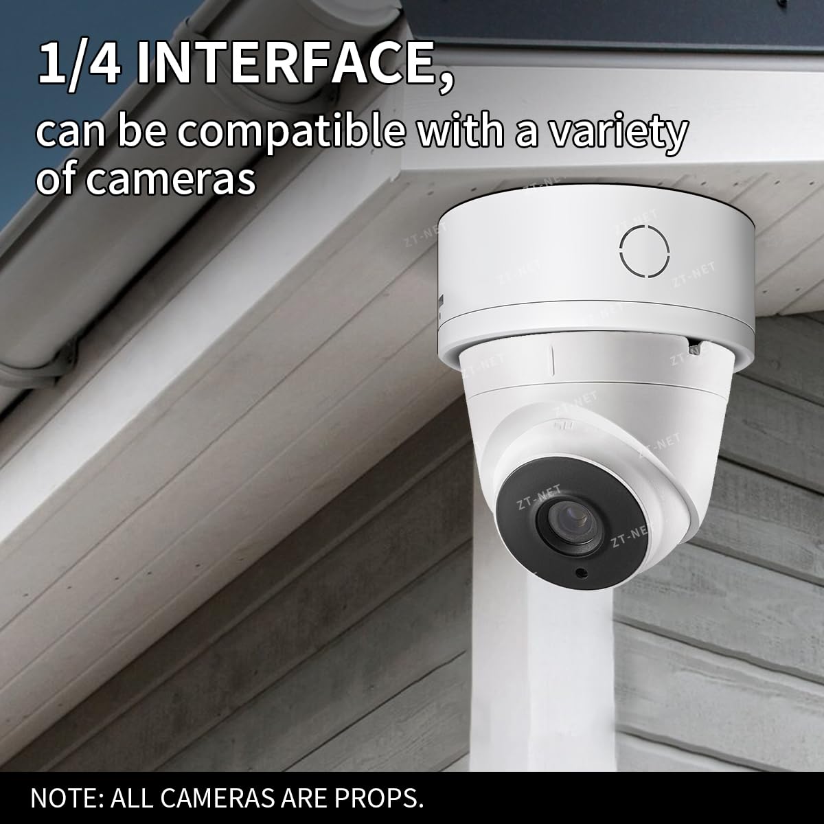 ZT-NET Universal Bullet Security Mount Box Dome Camera Junction Box Bracket Hide Cable ABS Plastic Enclosure Indoor Camera Cover CCTV Surveillance White 1 Pack (Not Included Camera)