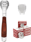 ZIZZON Foot Care Pedicure Callus Shaver Hard Skin Remover Wood Handle 70 Blades by ZIZZON