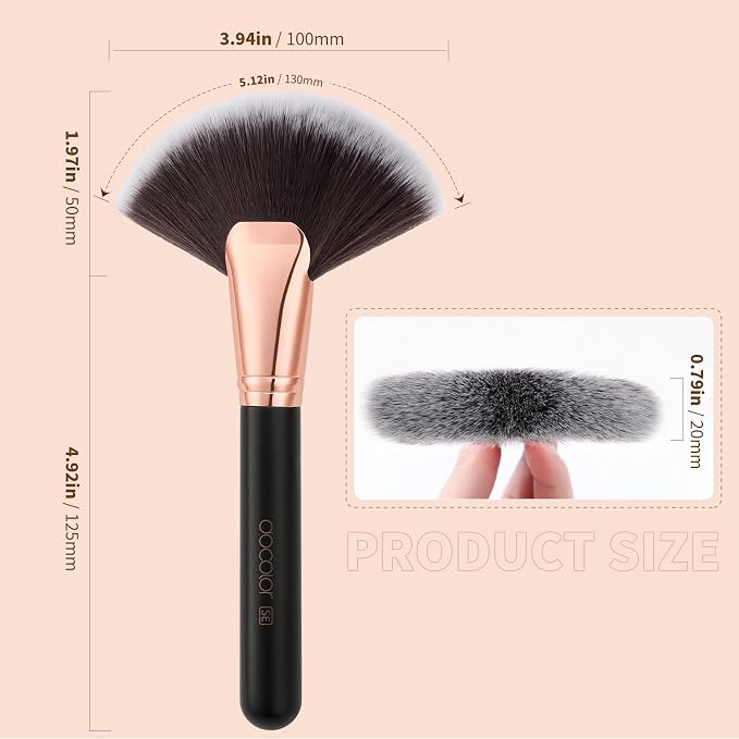 Docolor Fan Brush Finishing Powder Brush Multi-use Brush - Image 5