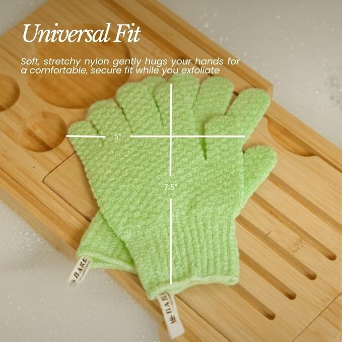 Bare Botanics 4 Pack White Exfoliating Shower Gloves - Image 4
