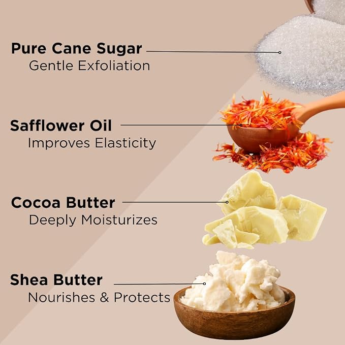 Sumbody USA Vanilla Shea Sugar Body Scrub Goat Milk Moisturizing Exfoliating - Image 4