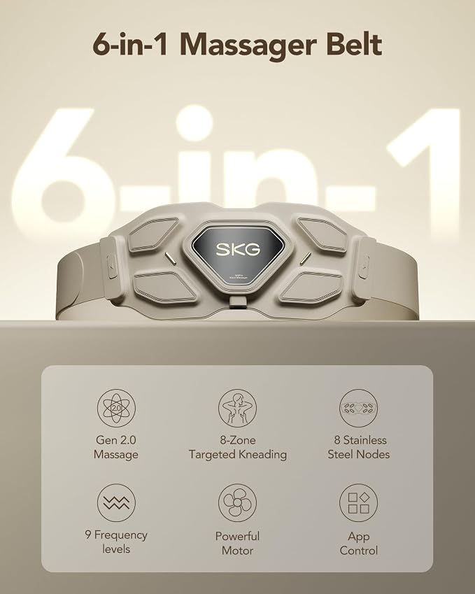 SKG Lower Back Massager for Pain Relief Deep Tissue Gifts for Men Women Mothers - Image 2
