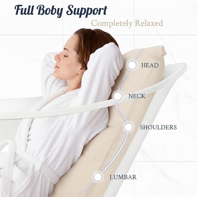 Luxury Bathtub Pillow, Gift for Christmas Birthday Mother's Day, Skin-Friendly - Image 2