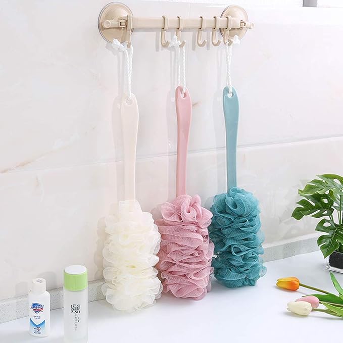 Back Scrubber for Shower, Loofah Long Handle Bath Body Brush, Soft Nylon Mesh - Image 8