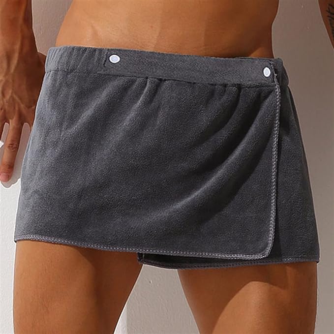 Men Soft Wearable Bath Towel Short Pants Soft Mircofiber Swimming Beach Towel by Unknown