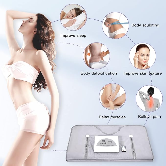 Infrared Sauna Blanket for Fitness and Detox Anti Aging, Length 71" - Image 2