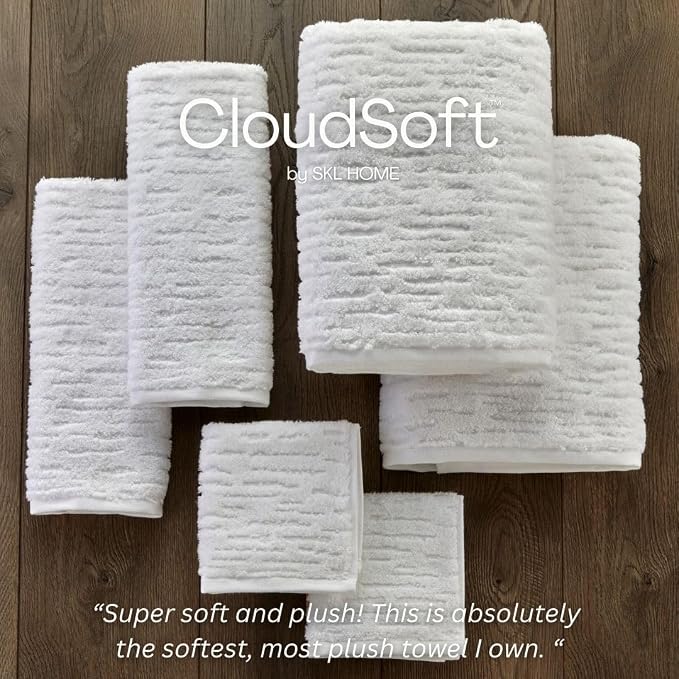 SKL Home CloudSoft Cotton Luxury 4-Piece Washcloth Set - Image 7