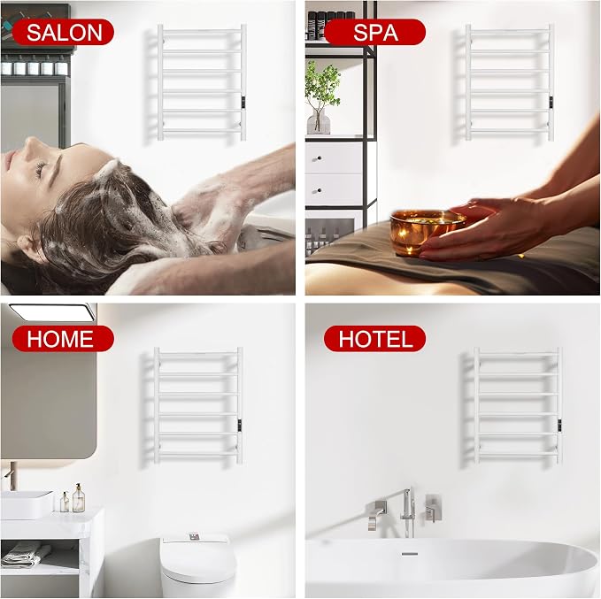 Heated Towel Racks for Bathroom, Wall Mounted Electric Towel Warmer Racks - Image 8