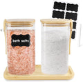 Glass Bath Salt Jars, 40oz Bath Salt Container by Unknown