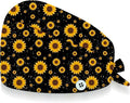 Adjustable Scrub Cap with Buttons & Sweatband, Working Hat with Elastic Tie Back by Unknown