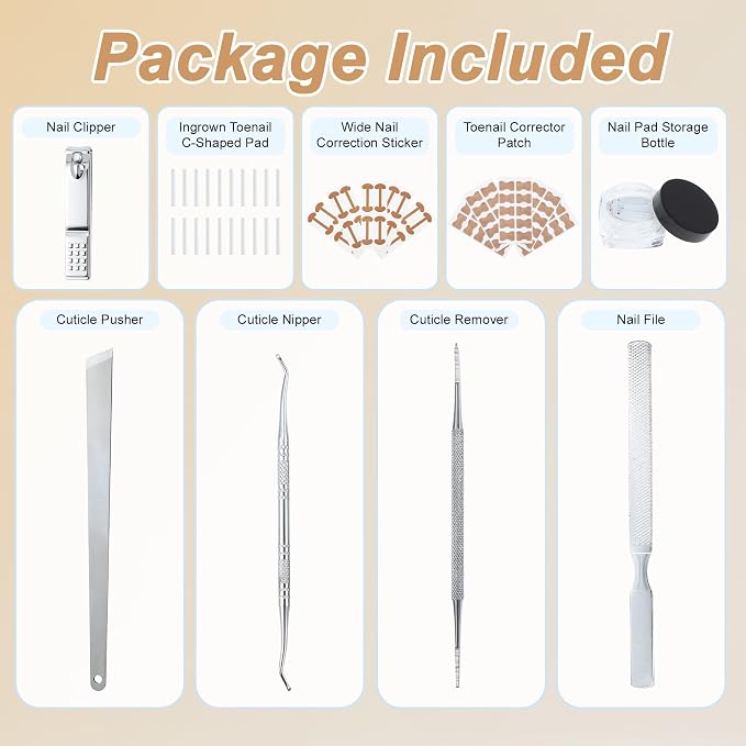 VOCOSTE Ingrown Toenail Correction Kit, Toe Nail Corrector Tools - Image 6