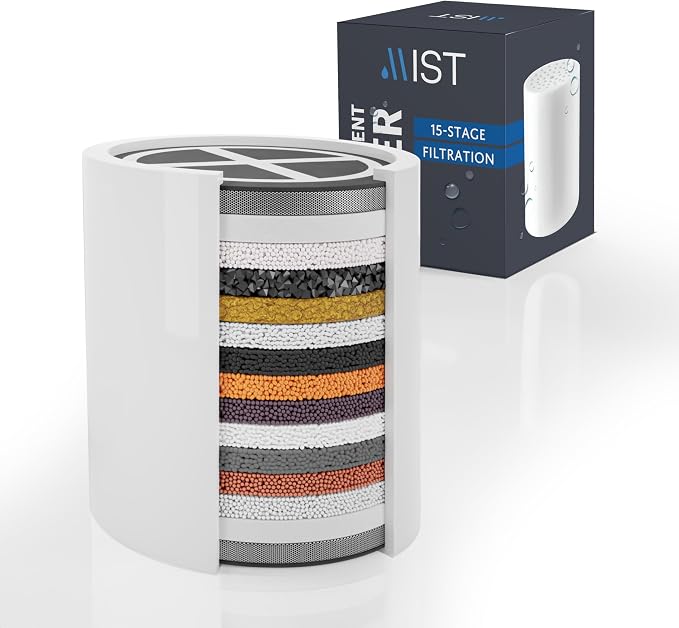 Mist - 15 Stage Filtered Shower Head Replacement Cartridge, Universally by MistWaterAirFilters