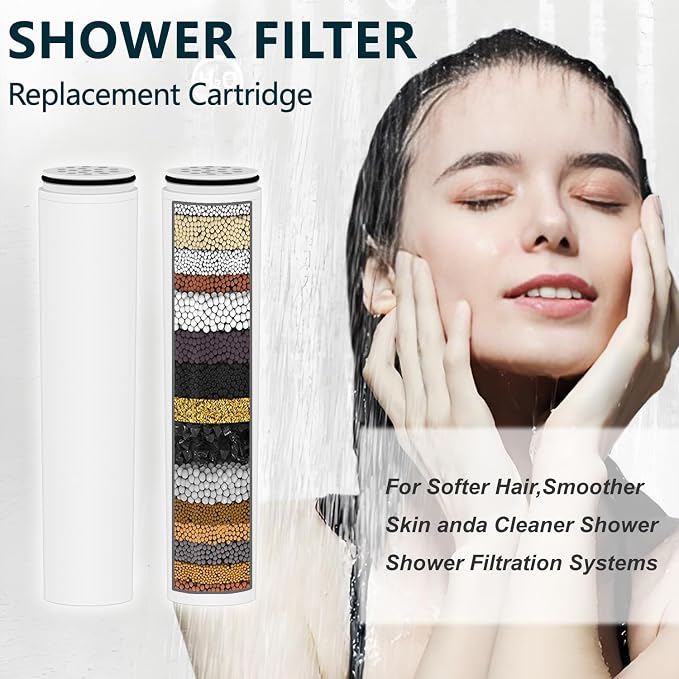 AWO 4 PACK Replacement Shower Head Filter Cartridge Compatible - Image 4