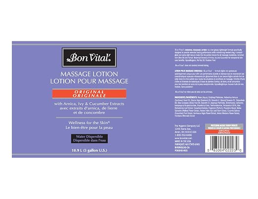 Bon Vital Original Massage Lotion, 5 Gallon Pail – Lightweight, Non-Greasy - Image 2