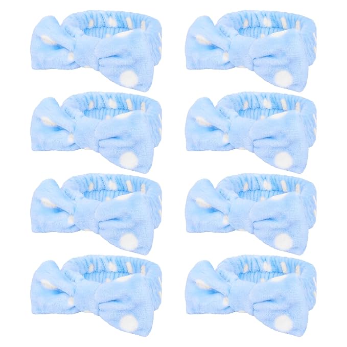 Semato 8 Pcs Blue Dot Bachelorette Party Favor Set Bridesmaid Headband Skincare by Semato
