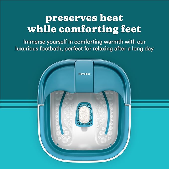 Homedics Smart Space Bubble Mate Collapsible Foot Spa, Heat-Maintaining - Image 5