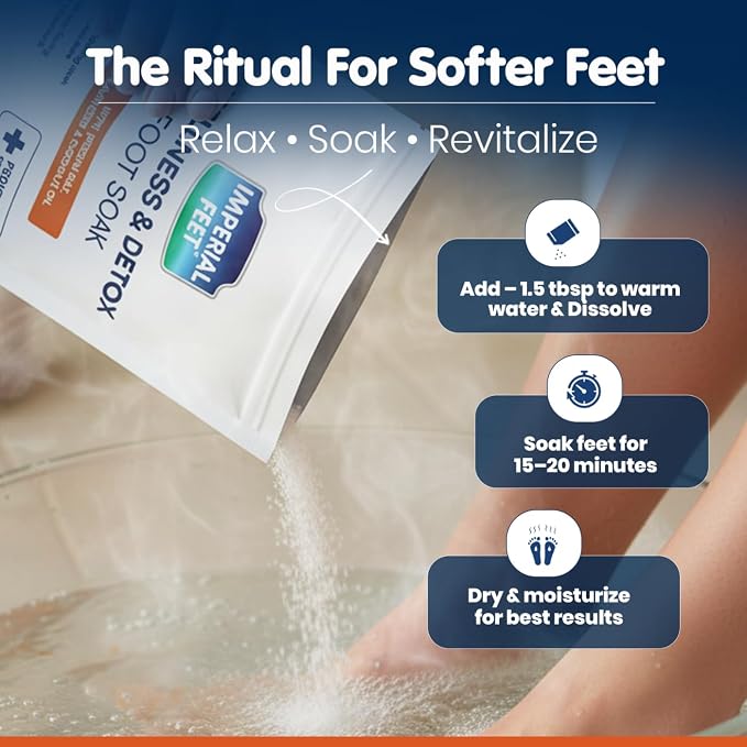 Imperial Feet Epsom Salt Foot Soak-Cracked Heels, Thick Calluses, Soften Hard - Image 2