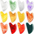 Sherr 12 Pcs Gua Sha Facial Tools Resin Heart Shaped Massage Guasha Tool by Sherr