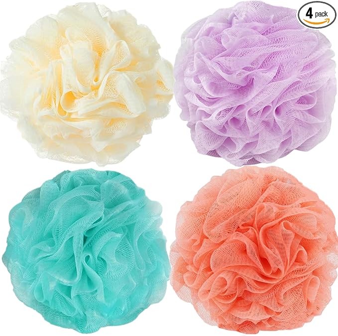 Fu Store Loofah Sponge Shower Loofahs 70g Bath Sponges Mesh Balls 4 Colors by FuStore