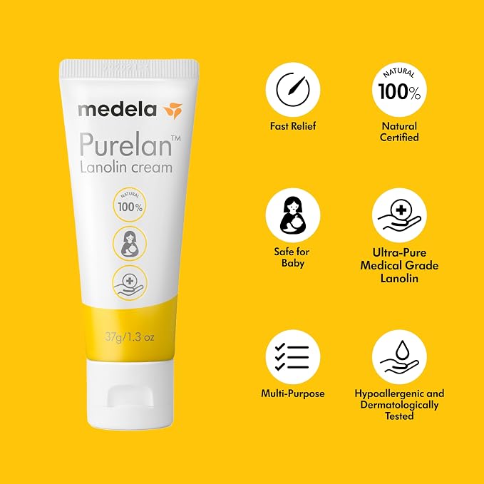 Medela Purelan Lanolin Nipple Cream, Fast Relief - Image 3