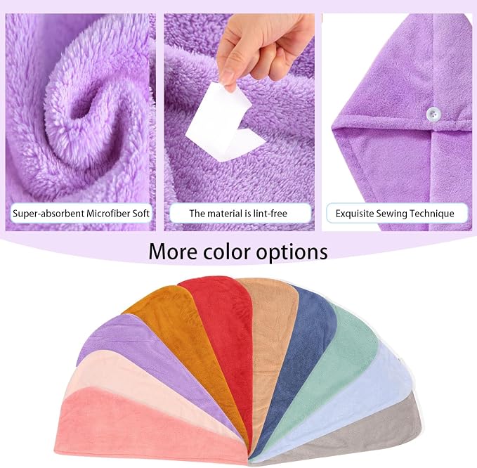 Microfiber Hair Drying Towel Wrap - Image 7