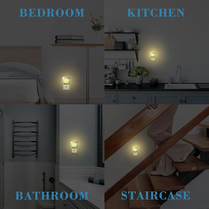 Night Light Plug into Wall White Lotus Flowers Night Light - Image 7