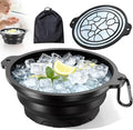 Face Bowl for Ice with Built-in Ice Tray – Collapsible Silicone Facial Ice Bath by Dtuoen
