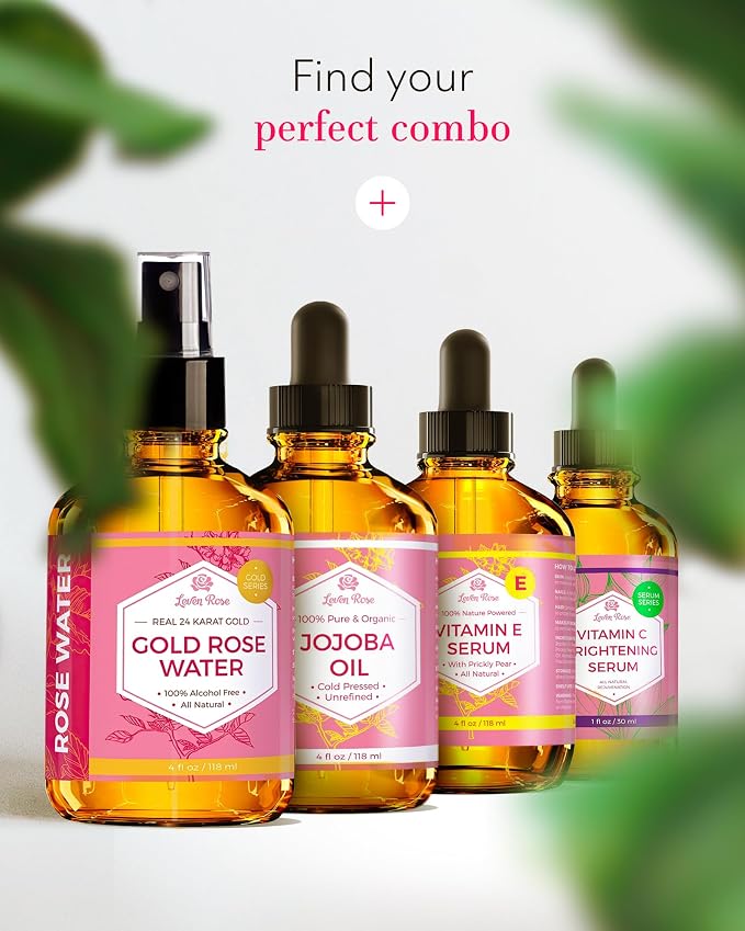 24 Karat Gold Rose Water Toner by Leven Rose Natural Moroccan 24K Rosewater - Image 6