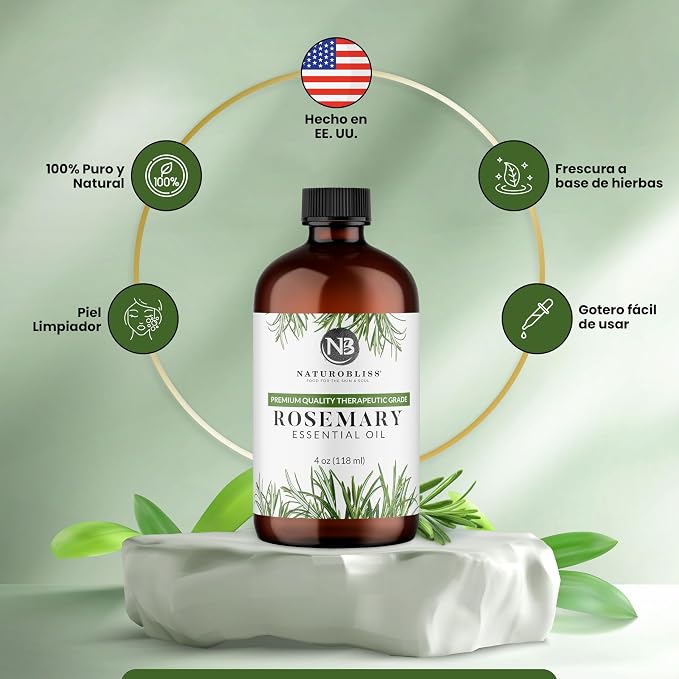 NaturoBliss 100% Pure Rosemary Essential Oil Therapeutic Grade Premium Quality - Image 5