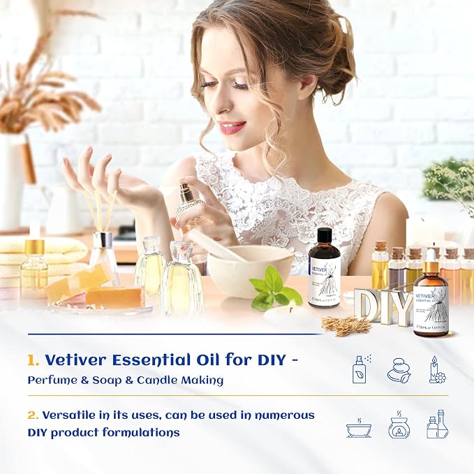 HIQILI 1 Fl Oz Vetiver Essential Oil, 100% Pure Natural - Image 4