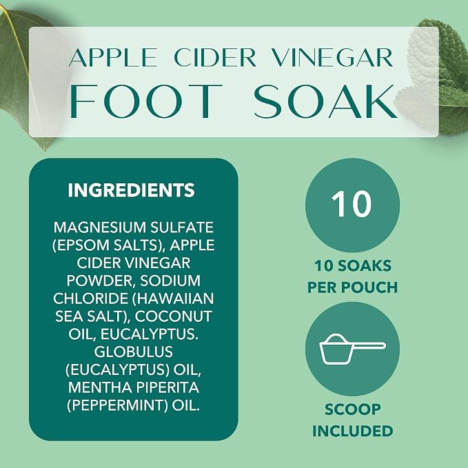 Laki Naturals Apple Cider Vinegar Foot Soak, Foot Detox Soak, Pedicure Soak - Image 6