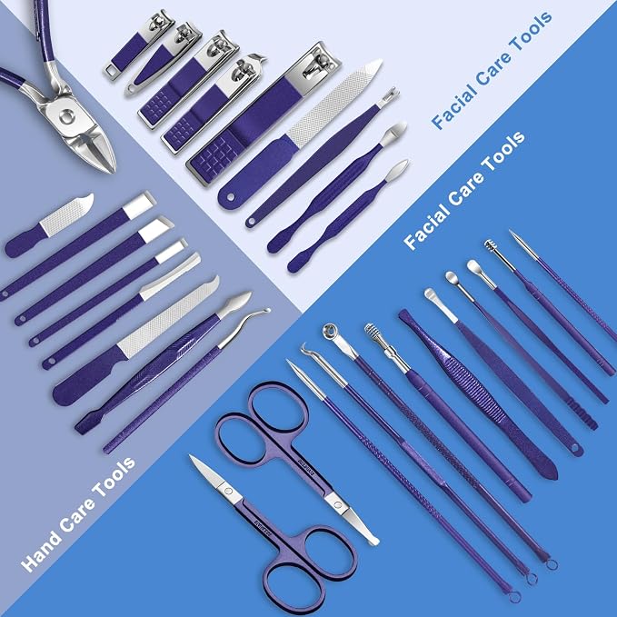 30Pcs Manicure Pedicure Kit，Nail Clippers Kit Professional and Stainless Steel - Image 6