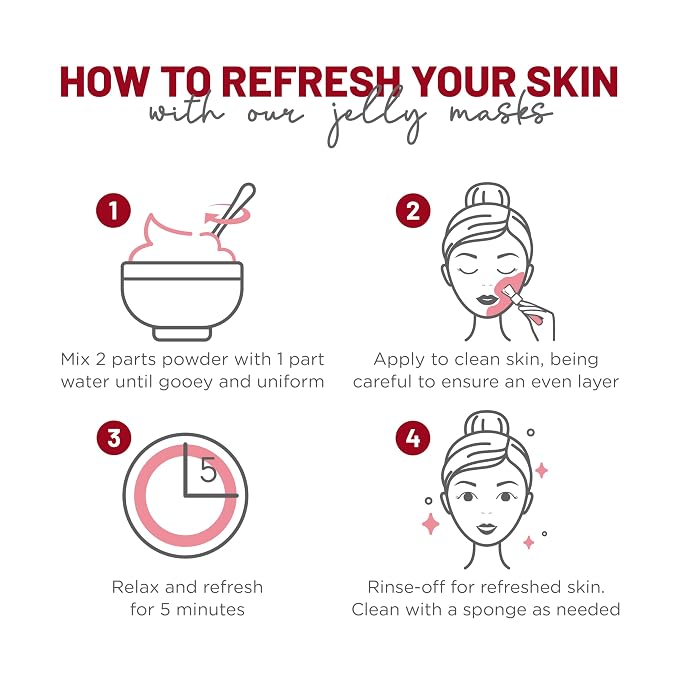 BRÜUN Jelly Mask Jar Red Gold Lactic AC AHA Peel-Off Face Care Rubber Mask | 23 - Image 4
