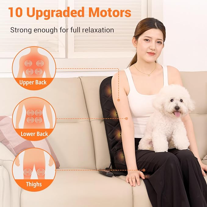 CARSHION 10 Vibrating Massage Nodes Back Massager Chair Pad - Image 4
