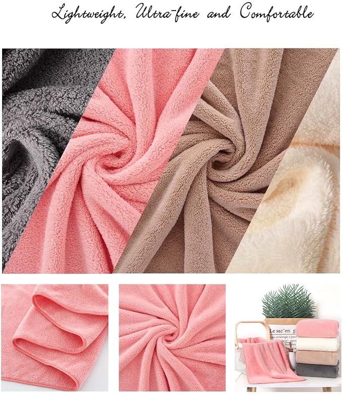 Lumimi Towels 6 Piece Soft Microfiber Bath Towel Set Salon Gym Yoga Travel - Image 6