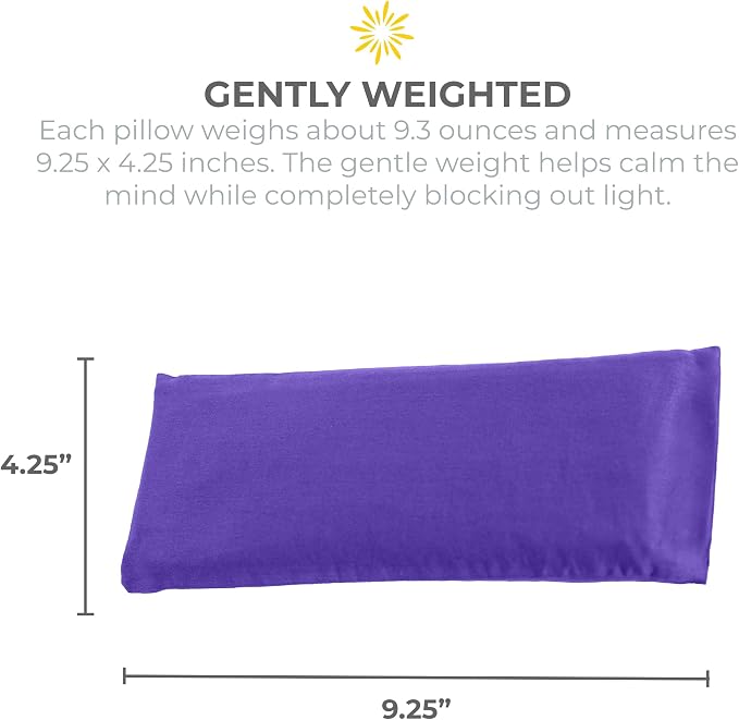Sunshine Yoga 4-Pack Unscented Sateen Eye Pillows, Low-Luster, 9’’ x 4’’ - Image 6