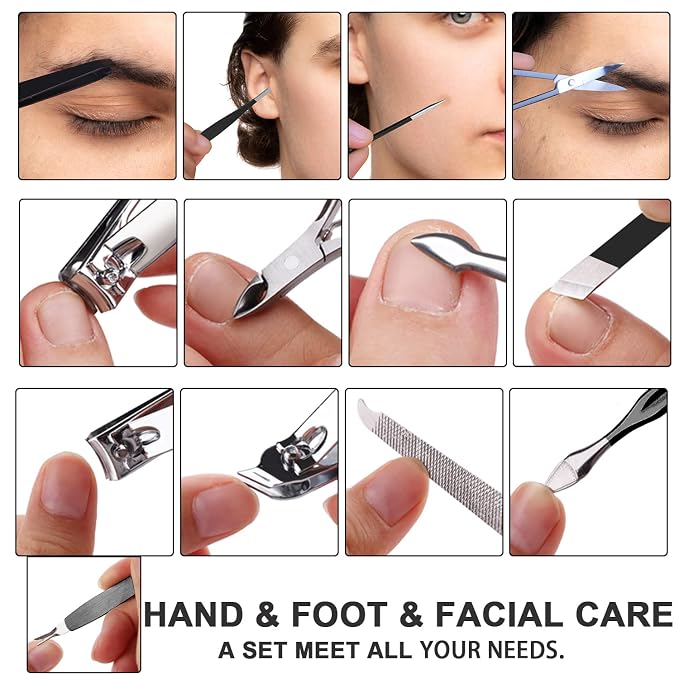 FAMILIFE Nail Kit, Professional Manicure Set Manicure Kit Nail Clipper Set - Image 4