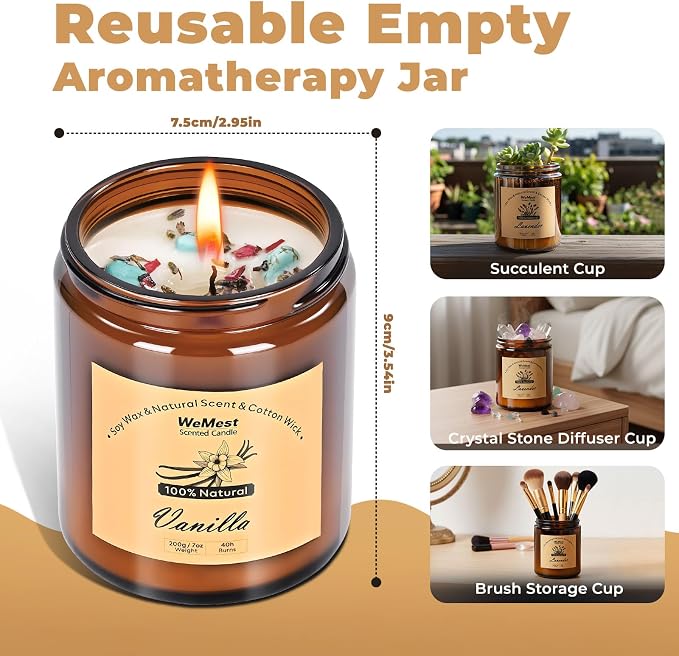 WEMEET Scented Candles Set, 4 Pack Aromatherapy Candle - Image 4