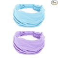 GiLi 2 Pack Wide Headbands for Women Boho Knotted Non Slip Fashion Hair Bands by GiLi