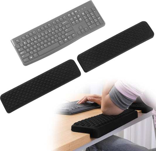 MABOZOO L-Shaped Desk Wrist Elbow Rests, 2PCS Memory Foam Elbow Support Padding with Non-Slip Bottom, Ergonomic Wrist Cushions for Table or Desk Edge