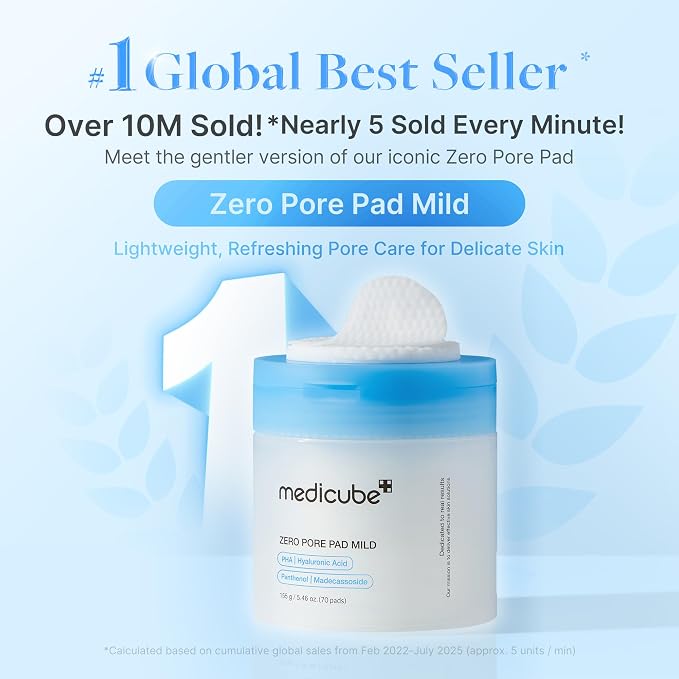 medicube Toner Pads Zero Pore Pad Mild 2.0 | Gentle Calming Toner Pad - Image 2