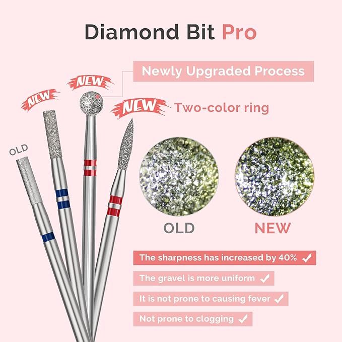 MelodySusie 4mm Long Tapered Barrel Cuticle Clean Nail Drill Bit 3/32'' - Image 2