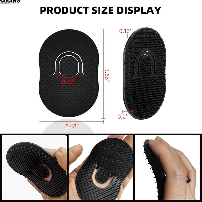 Soft 'N Style 6 Packs Pocket Palm Combs, Shampoo Comb, Massager Hair Brush Comb - Image 3
