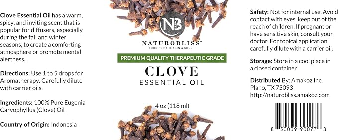 NaturoBliss Clove Essential Oil 4 oz – 100% Pure Clove Bud Oil - Image 5