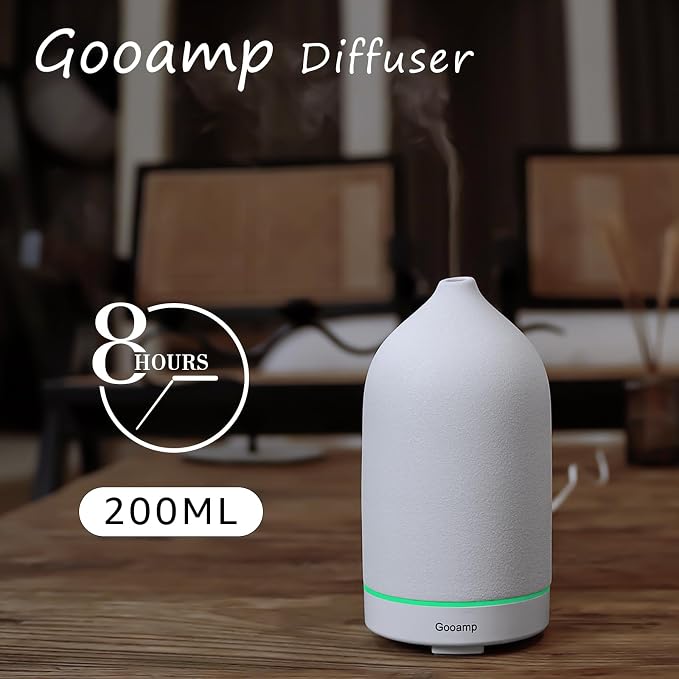 Gooamp 200ML Ceramic Essential Oil Diffuser - Image 3