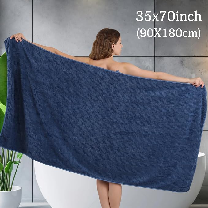 8 Piece Bath Towel Set-2 Oversized Bath Sheets, 2 Hand Towels, 4 - Image 2
