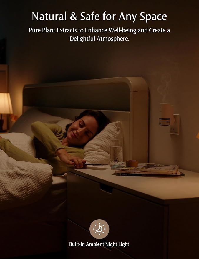 Plug-in Air Freshener for Home, Waterless Essential Oil Diffuser for Bedroom - Image 6